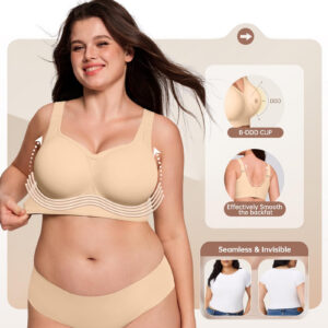 Soft Support Large Bust Bra for Women, Seamless Thin Style, Wireless Bra, Push-Up Comfortable Bra for Plus-Size Women, Jelly Bra